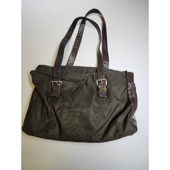 Prada Chocolate Brown Microfiber leather bag - Picture 1 of 9